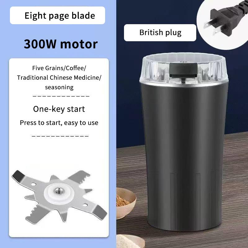 Electric Grain Spice Grinder 8 Stainless Steel Blades Fast Grinding Low Power for Student Dorm Coffee Making Use