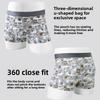 Women's Spring and Summer Print Quick Dry Sweat-absorbing No Trace Mid Waist Flat Angle Briefs