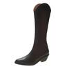 Knee High Shaft Shoes Woman Leather Large Size Warm Long Boots for Women New In Trend 2025 Sale Y2k Gyaru Quality Spring Goth Pu