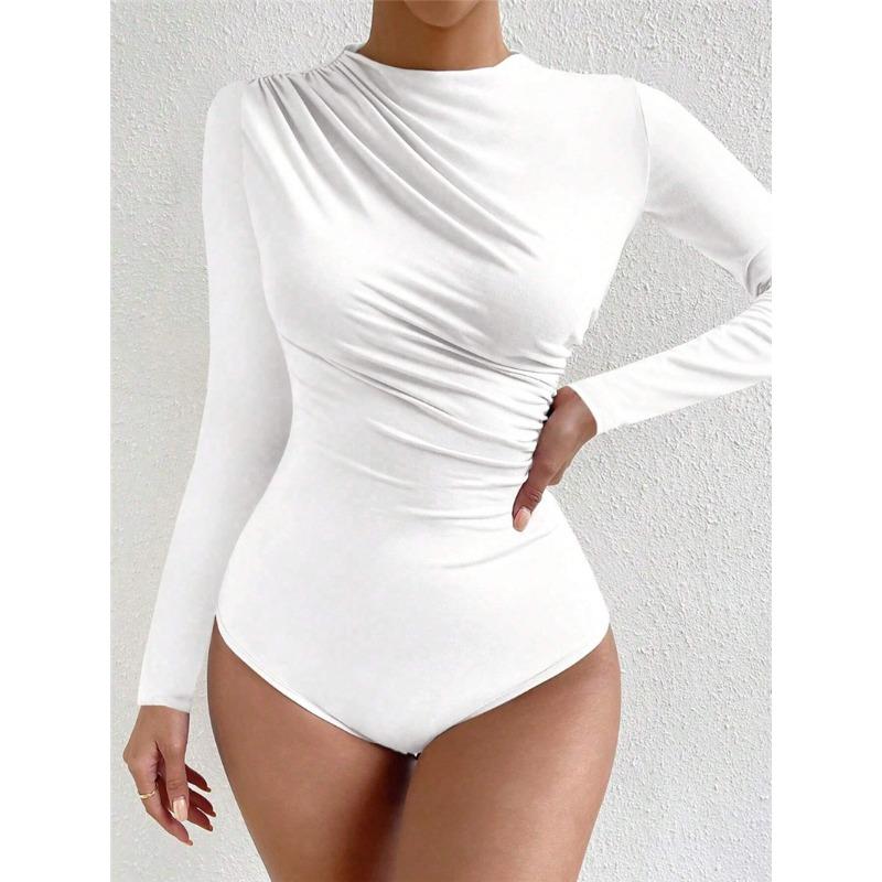 Women's Spring&Summer Slim and Skinny Drawstring Long Sleeve Jumpsuit