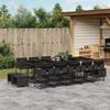 VidaXL 15 Pcs Garden Dining Set Black Cushions Wicker 3278118