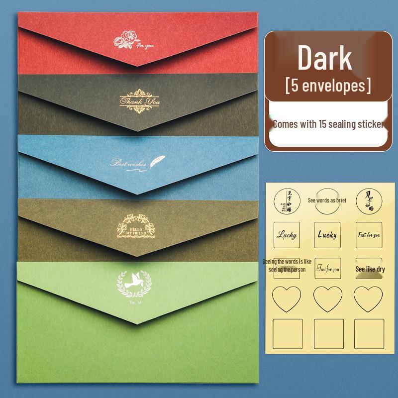 Nordic Style Literary Retro Envelope & Letter Paper Set - Love Letter & Greeting Card Collection