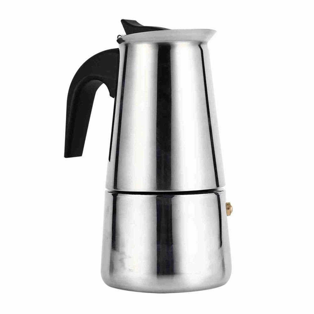Espresso Stainless Steel Moka Pot 2 Cup 100ml Stovetop Espresso Maker Classic Coffee Maker Home Use