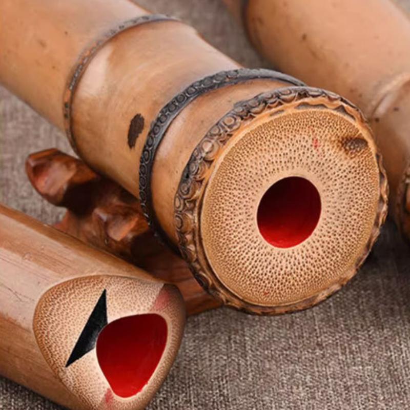 Enine Tatlı Flüt Ses Terapisi Profesyonel Bambu Başlangıç Egzersiz Flütü Piccolo 5 Delikli İyileştirici Geleneksel Müzik Aletleri Yetişkinler İçin