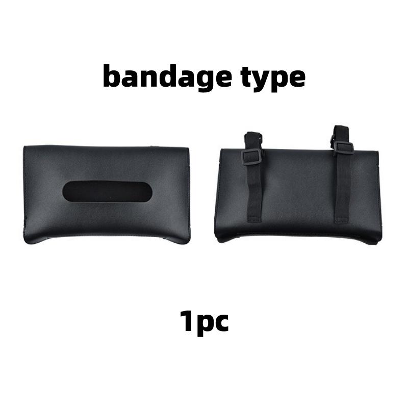 

Car Hanging Type PU Leather Tissue Holder Black Elegant Decorative Tissue Box 23*13*2.5cm Storage Decoration Accessories