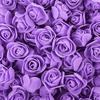200Pcs Teddy Bear Roses 3cm PE Foam Rose Head Artificial Flower Home Decorative Wreath Wedding Valentines Day DIY Gift