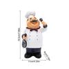 Chef Figurines Farmhouse Figurine Decor Resin Statue Ornament Small Bearded Chef Statue For Countertop Cabinet Cupboard