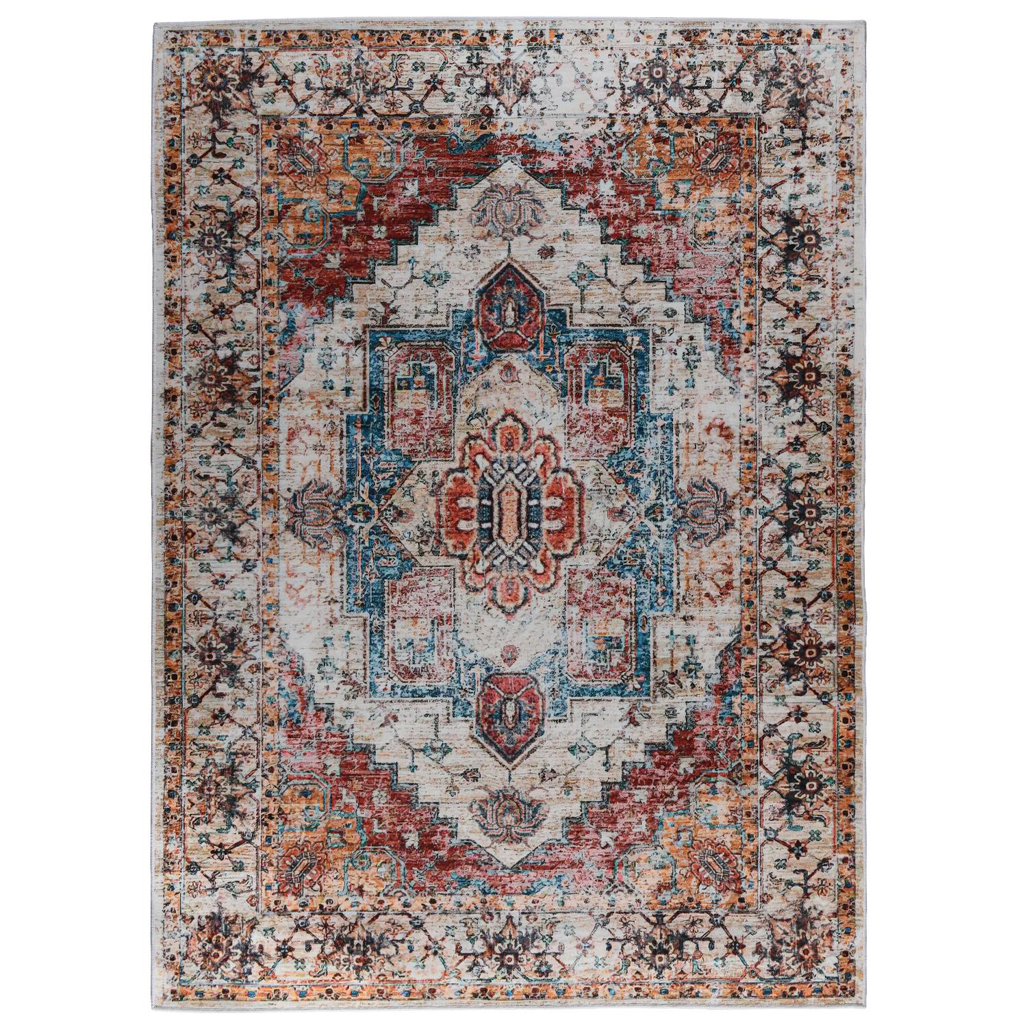 

Vintage Bohemian Area Rug for Living Room, Retro Boho Rug Bedroom Indoor Print CarpetLarge Size Rug Kitchen Mat 61cmx92cm оранжевый