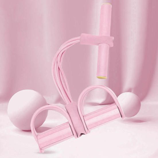 Sit-up Pedal Puller Resistance Band with Handle Multifunction 4/6-Tube Elastic Yoga Pull Rope Men Women Pedal Tensioner Exerciser Workout Equipment