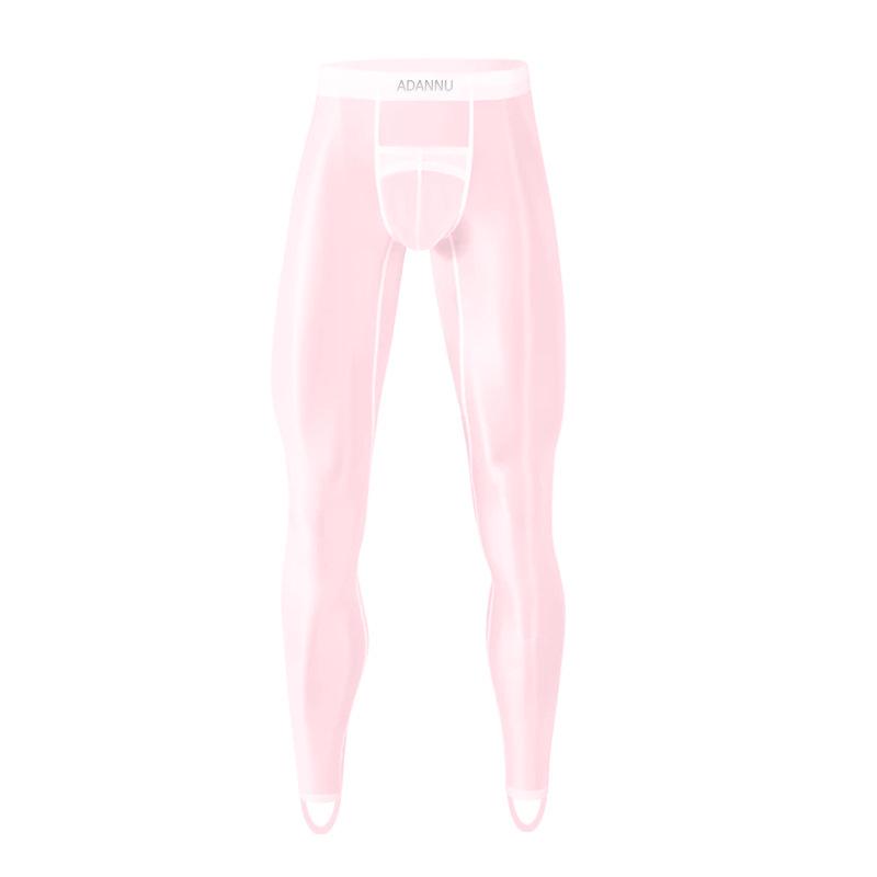 Męskie ultracienkie, wysoce elastyczne spodnie bazowe ze strzemionami i wiązaniami do biegania