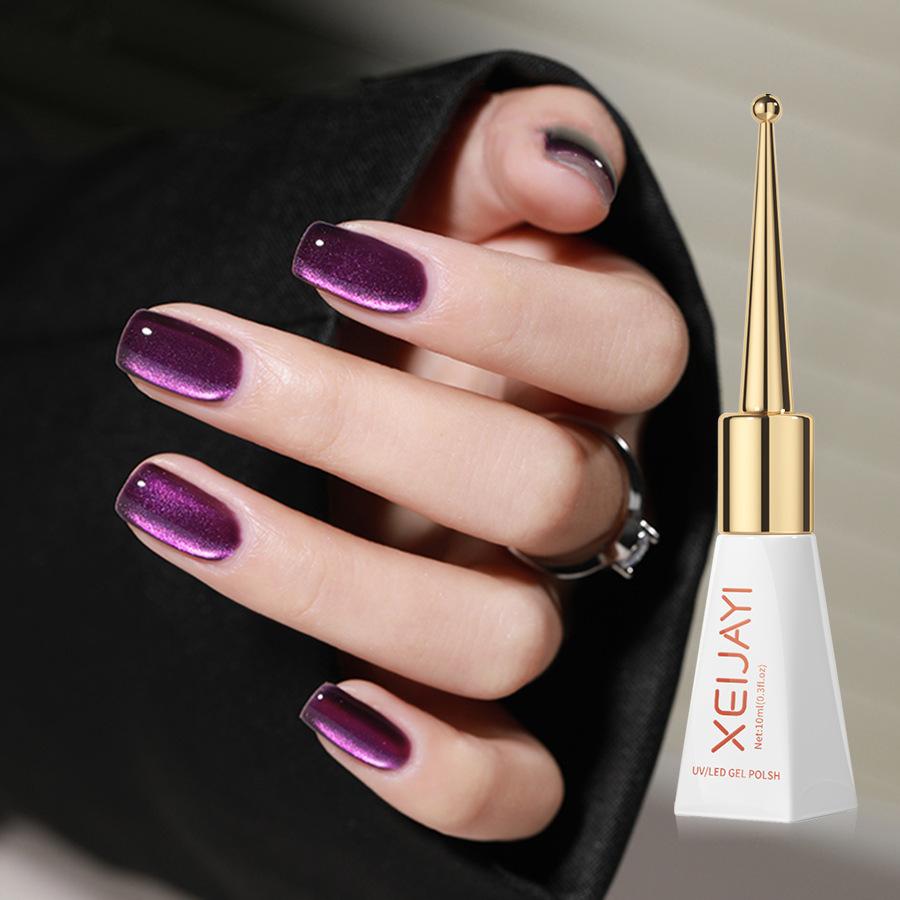 

10 мл голографический магнитный кошачий глаз гель лак для ногтей меняющий цвет салонного качества УФ/светодиодный гель