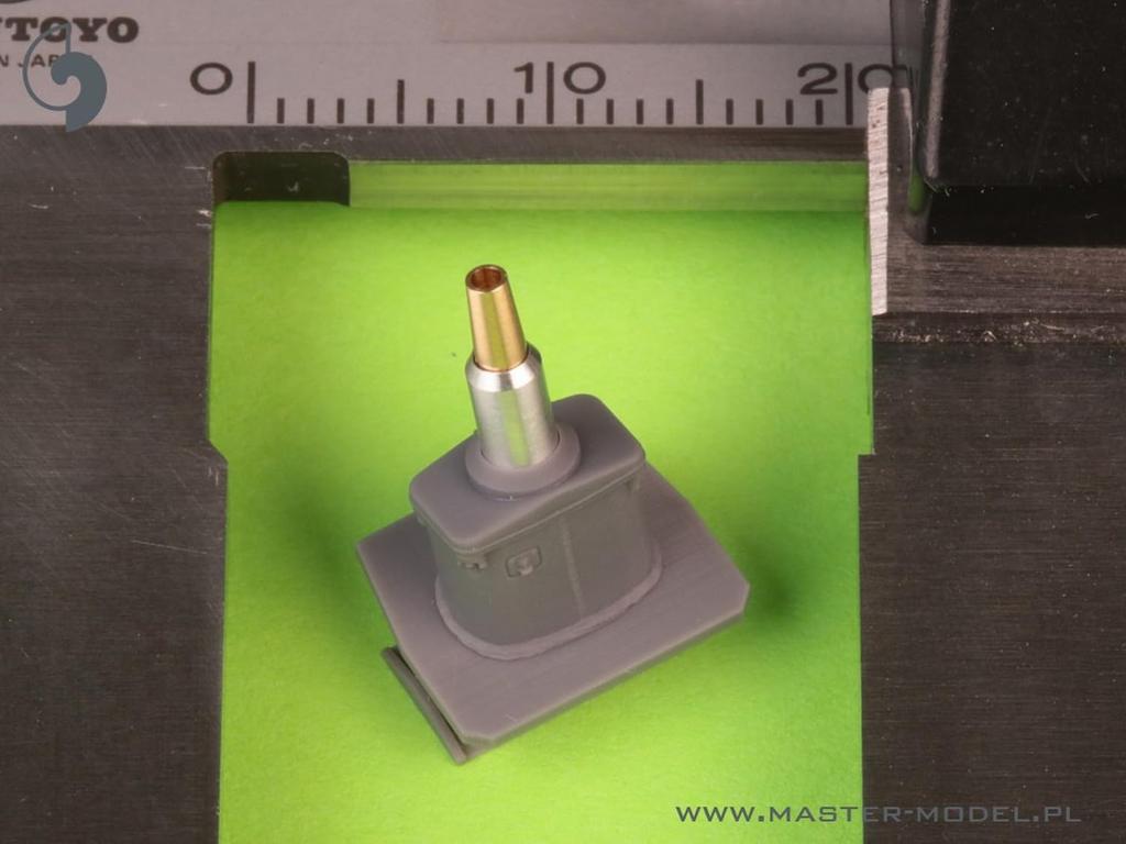 Master Model WW2 German StuK 37 Barrel with Mantlet III Plastic Model Parts 1/72 7.5cm L/24 (for Sturmgeschütz A/B/C/D/E) GM-72-035 (Tank)