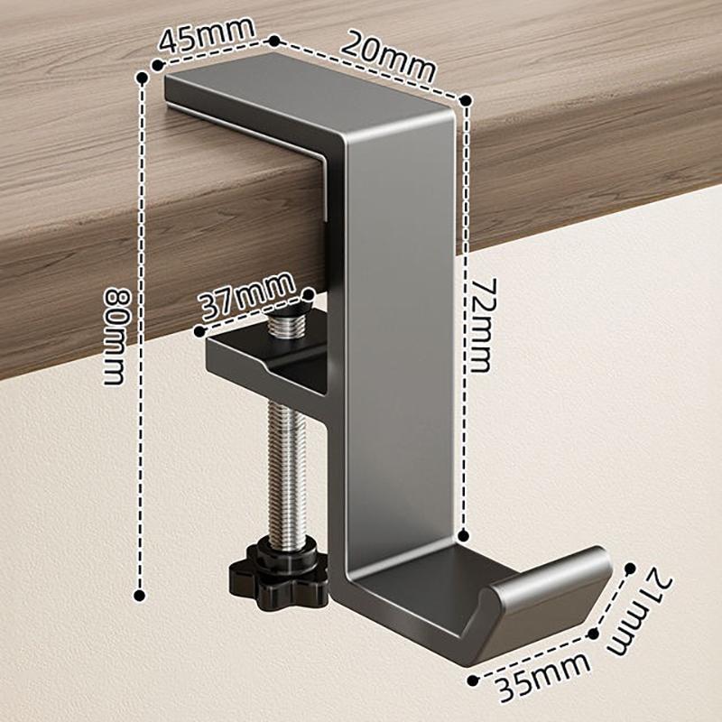 1pcs Punch-free Desk Hook Adjustable Desk Edge Hook Multi - Functional Gaming Headset Hanging Hook Home Office Organizer