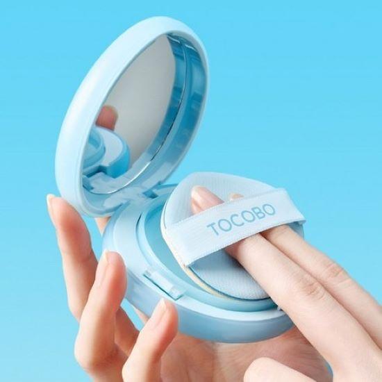 Tocobo Blur Finish Sun Cushion SPF50+ PA++++ 13g 01 Cotton Blue + Vita Tone Up Sun Cream SPF50+ PA++++ 10ml Set