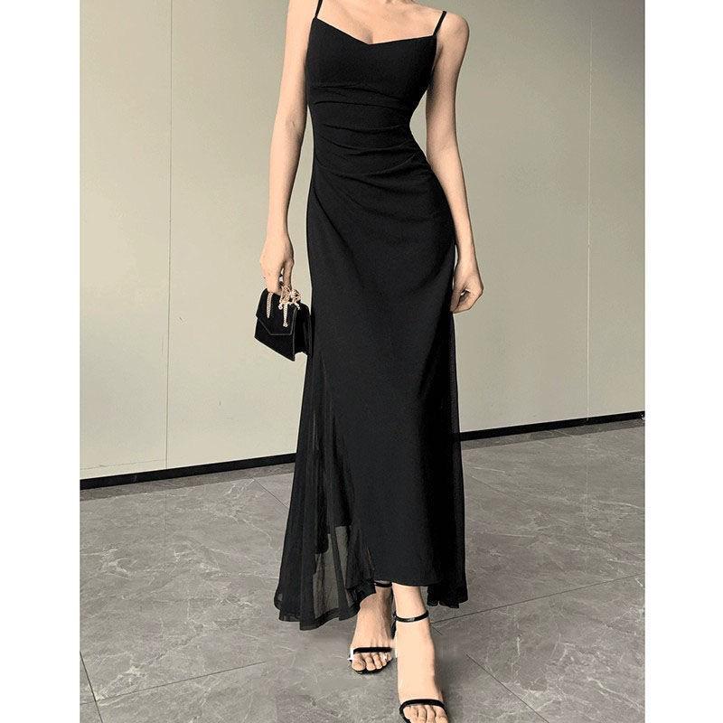 

Chinese Kendall Style Waist-Slimming French Tulle Summer 2025 Long Dress S (75-95 kg)