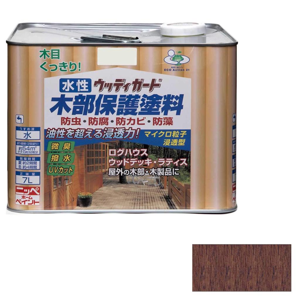 Nippon Paint Woody Guard 7L Teak Outdoor Stain Made In Japan 4976124532870 Water-Based Water-Based