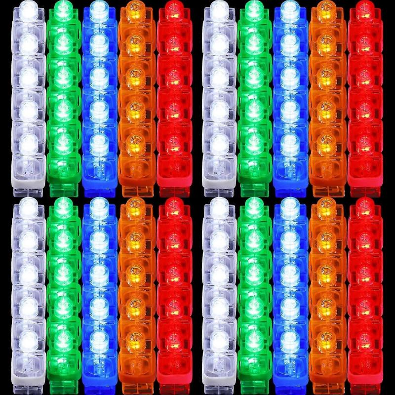 100 PCS LED Finger Lights Bright Finger Carnival Light Ring Glow Stick Little Finger Laser Festival Glow Finger Ring