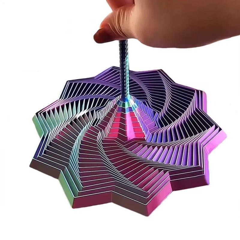 Spiral 3D Printing Fractal Hexagon Anti-Anxiety and Stress Relief Pocket Size Toy for Adults for Exquisite Home Decor Gift