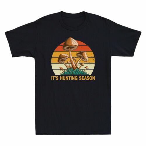 Это Сезон Охоты Грибная Футболка Смешная Микология Грибы Винтажная Мужская Футболка Унисекс Футболка XXXL