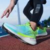 Green and Colorful Men's and Women's Marathon Running Shoes, Lightweight and Fashionable Outdoor Running Shoes for Teenagers
