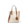 Michael Kors MK Sinclair Monograma Bloco de Cores Vintage Bolsa Tote Feminina Bolsas Tote Baunilha-Branco Marrom 30T1G5ST0B-149