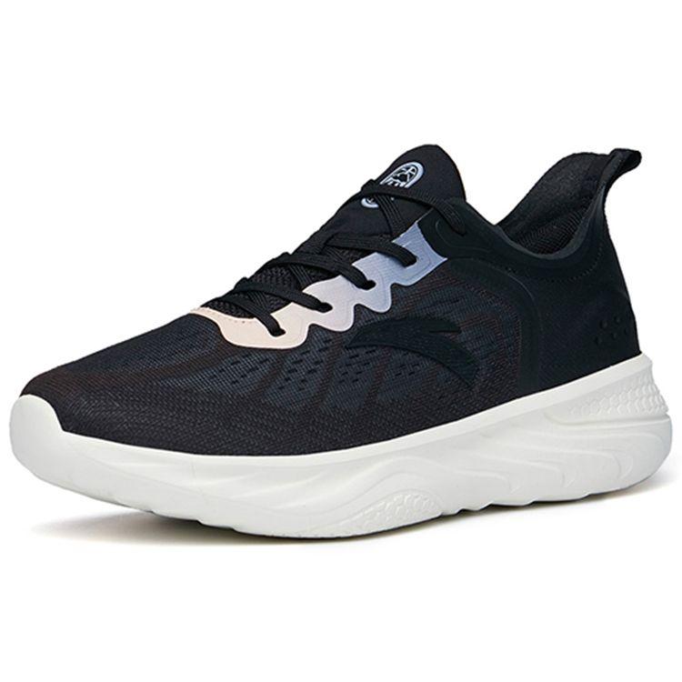 Anta Lightweight Cushioning Training Shoes Low Top Women Sneakers Black Purple 122227721-1