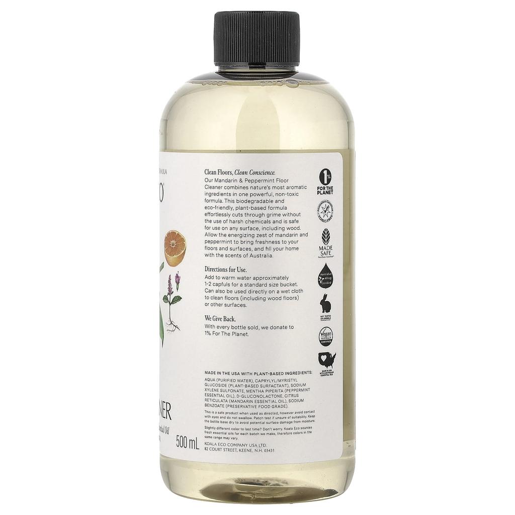 Koala Eco, Natürlicher Bodenreiniger, Ätherische Öle Australische Mandarine & Pfefferminze, 500ml (16,9 fl oz)