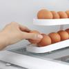 New Automatic Rolling Double-layer Egg Dispenser, Egg Holder Dispenser for Refrigerator, Holds 15 Eggs, Space-Saving Egg Storage