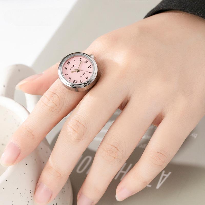 Anelli Orologio da Dito Romani Acciaio Inossidabile Impermeabile Mini Anello Coppia Gioielli di Moda