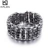 KALEN Punk 316 Edelstahl Mehrere Totenkopfköpfe Armbänder mit Anhängern Für Männer Biker Handkettenarmband Schmuck