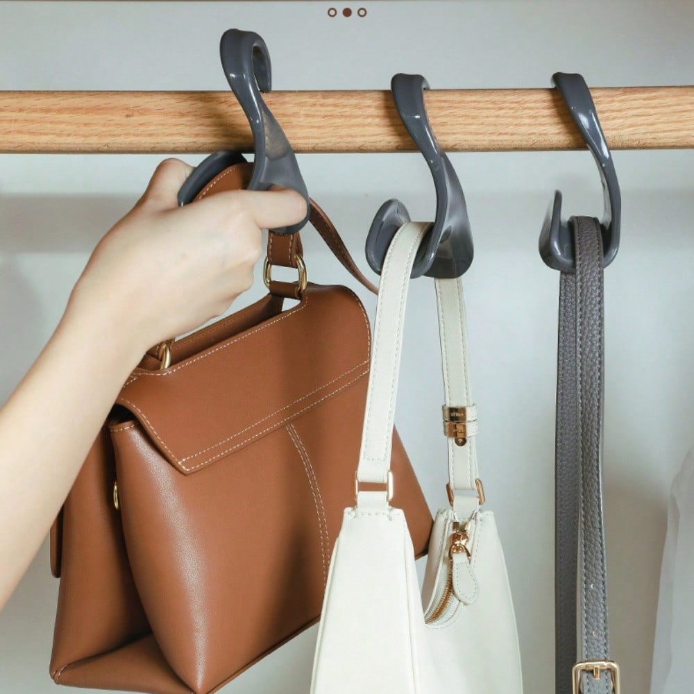 5pcs/set Arch Coat Rack Hook Bag Holder PP Material for Home Closet Storage Hat Scarf Shawl Purse Handbag Organizer Hooks