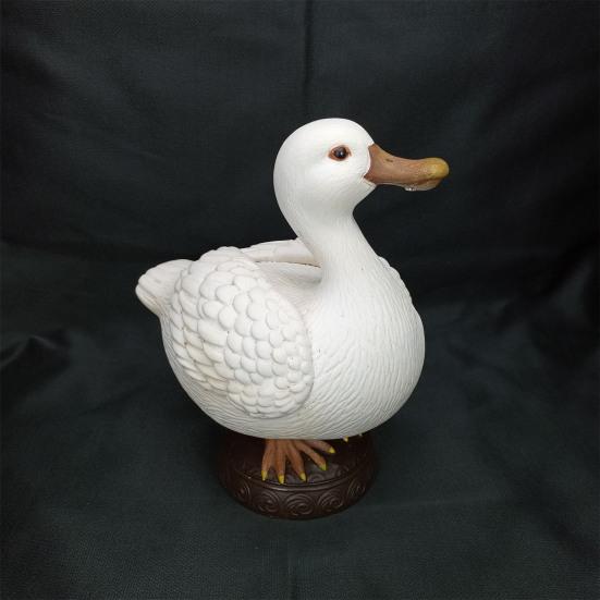 Magnetic Duck Key Holder Desktop Resin Duck Figurine Decorative Key Holder for Home Entrances Living Room Cabinet Table