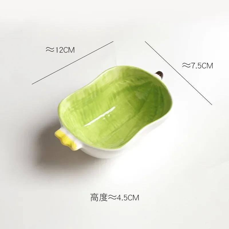 2025 Korean Style Creative Fruit Ceramic Tableware Small Condiment Dish Ceramic Soy Sauce Vinegar Hot Pot Barbecue Dipping Plate