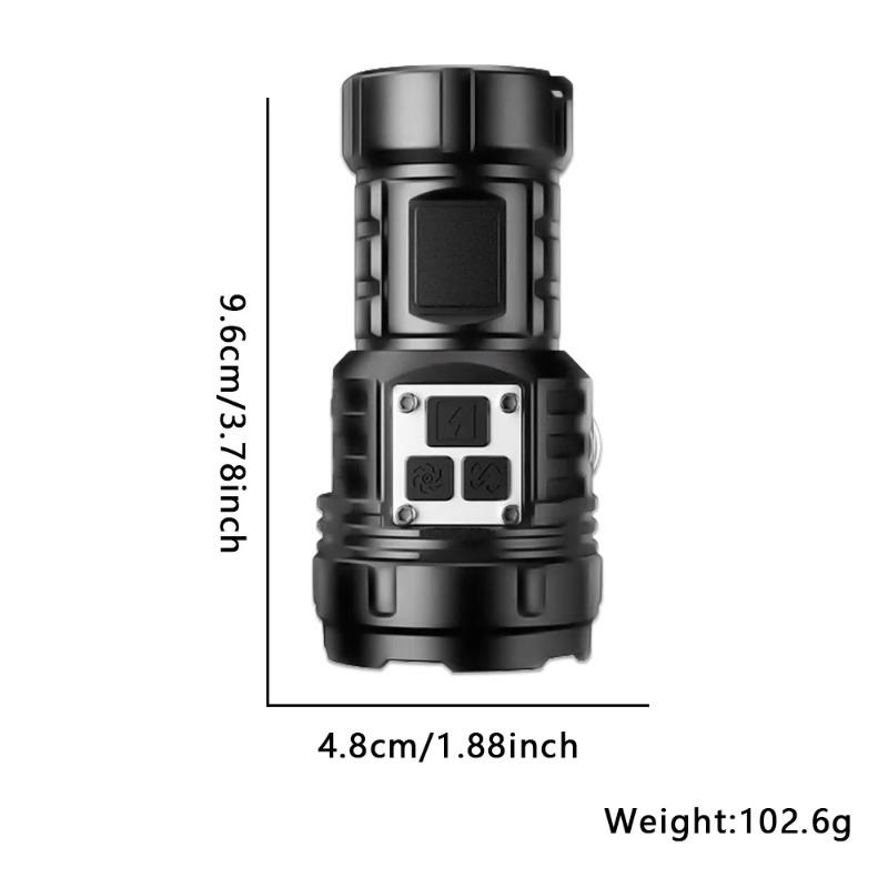 Mini Bright Flashlight Rechargeable Magnetic Clip Small Torch 12 Modes Multi-function Work Light Portable Outdoor Emergency Lamp
