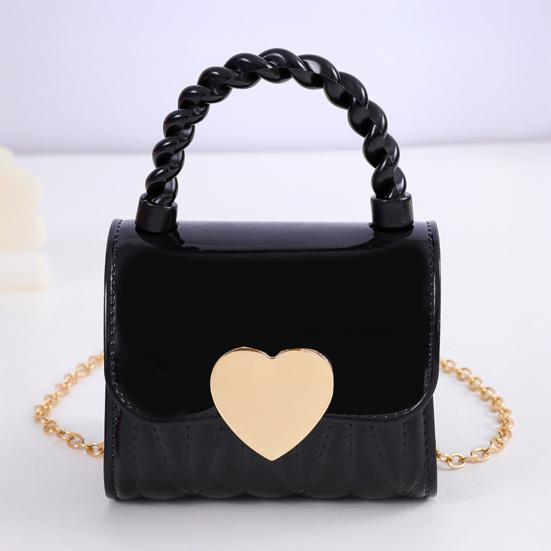 Women Handbag with Chain Strap Heart Clasp Mini Crossbody Bag Girls Cute Crossbody Purse for Street Dating Shopping