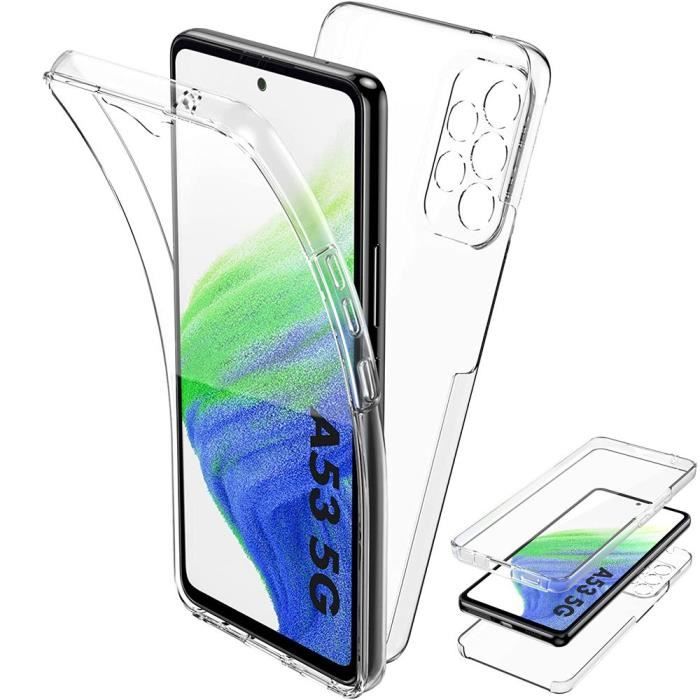 Coque Silicone pour Samsung Galaxy A53 5G - Protection Intégrale 360 Antichoc Transparent