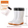 White High-Top Rain Boots: Acid, Alkali, Corrosion Resistant, Waterproof, Oilproof Farm Shoes