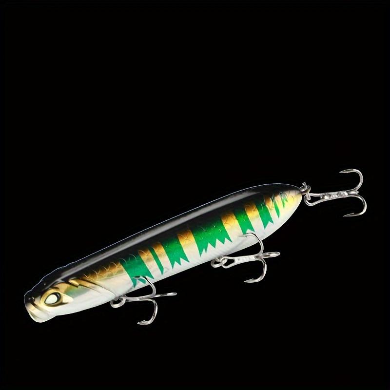 New product: Z-shaped dog lure 10CM/17G floating pencil laser false bait, blood groove hook, sea bass biomimetic bait for long-r зелёный