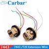 7443 T20 Bulb Socket Female Adapter for Brake Turn Signal Reverse Tail Light with Wire Multi-Purpose Socket Connector