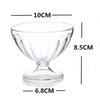 250 ml salátová mísa pro dezertní mlýnek Skleněný pohár s protřepávacím sklem Embosovaný pohár na zmrzlinu