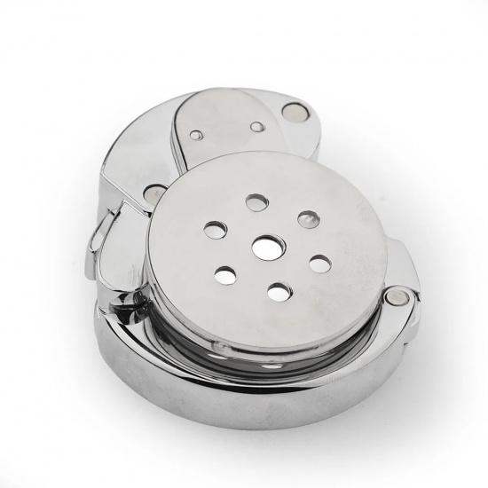 Male Metal Chastity Lock, Sissy Silver Chastity Cage, 6 Positions Adjustable Abstinence Chastity Device, Adult Erotic Products