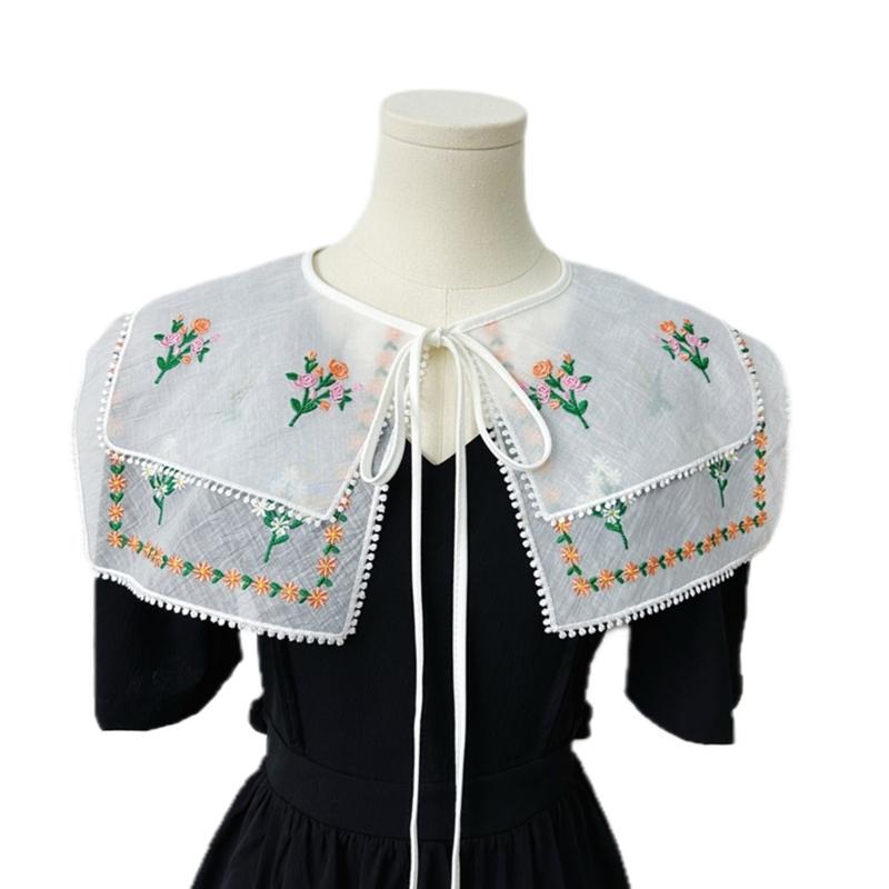 Adjustable Faux Collar Decorative Half Shirts Blouse Collar Female Shawl Wrap Ancient Costume False Collar