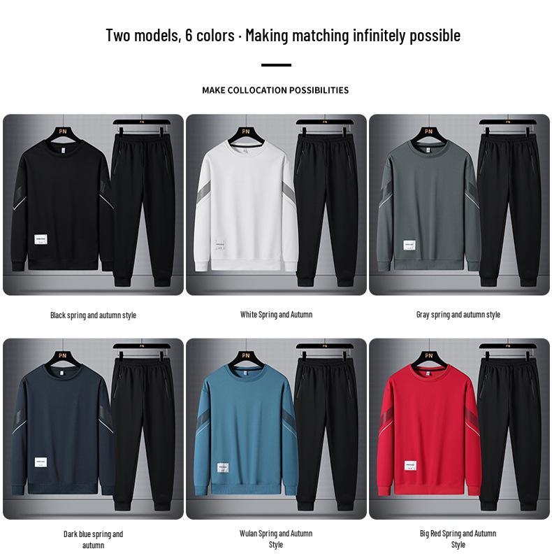 2023 Men's Plus Size Autumn Hoodie & Joggers Casual Sportswear Set
