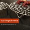 Kashicong Stainless Steel Round Grill Net with Legs