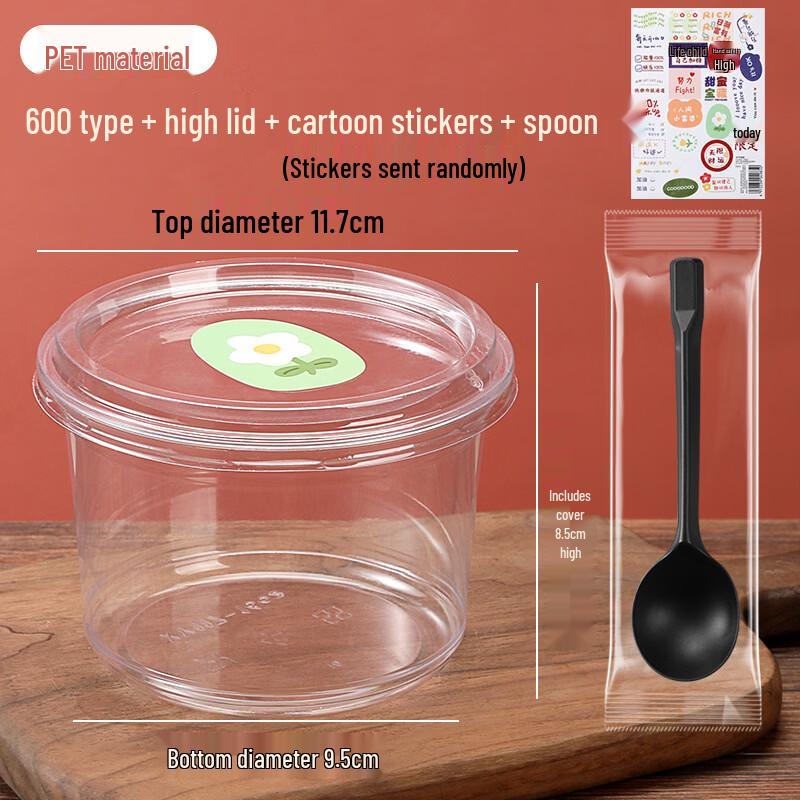 

Disposable Dessert Bowl Set with Spoons and Stickers