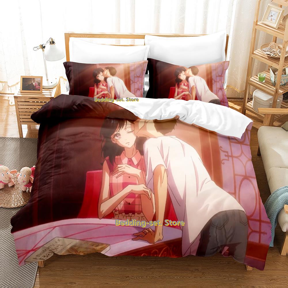 Comforter Dance Dance Danseur Bedding Set Cartoon Anime Three-Piece Set Adult Kid Bedroom Three-Piece Suits 3D Kawaii Juego De Ropa D