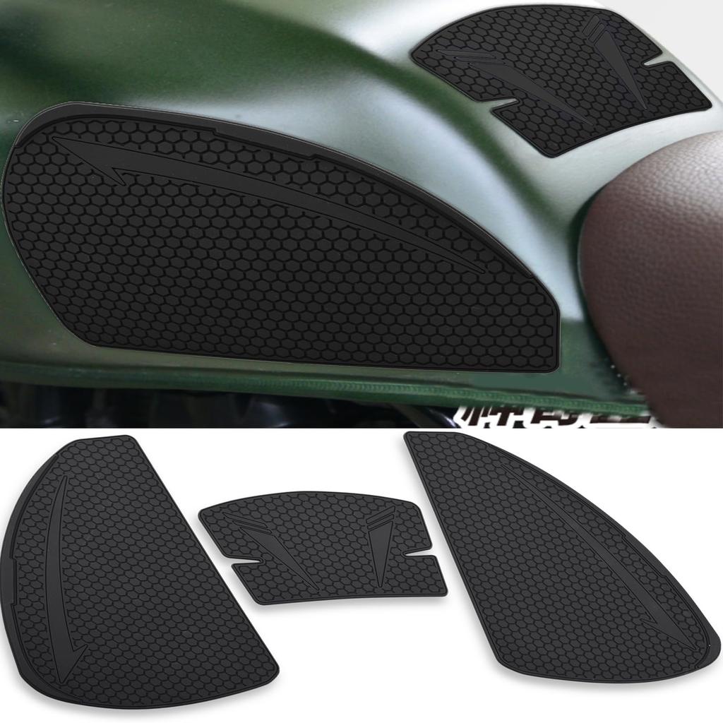 BYEMTTY Traction Pad Street Bike Kit Compatible Honda GB350 GB350C GB350S Tank Pad (2021-2024) (Black)