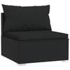 Vidaxl 3-Osobowa Sofa Z Poduszkami, Czarna, Polirattan