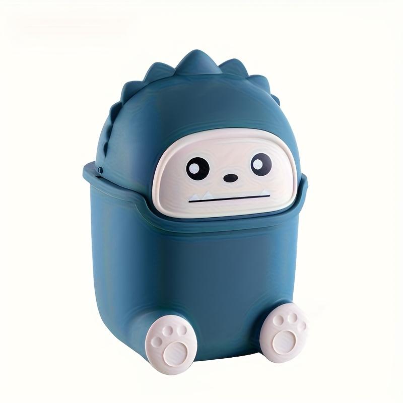 Little Monster Trash Can 12 Months Old Small Monster Trash Can Exquisite Craftsmanship Cute Shape with Lid for Bedroom Living Room Practical