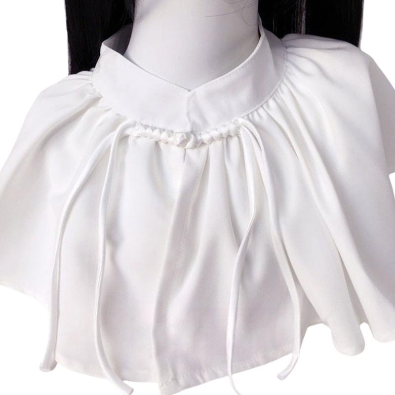 Mystical Capelet for Fashion Enthusiasts Unique Street Style Shawl Solid Color Shoulder Wrap for Themed Event